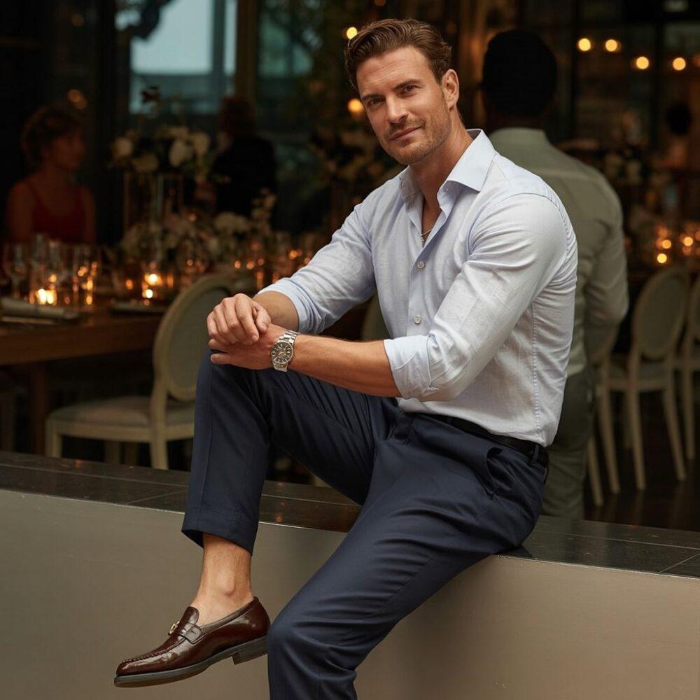 casualowy strój na wesele