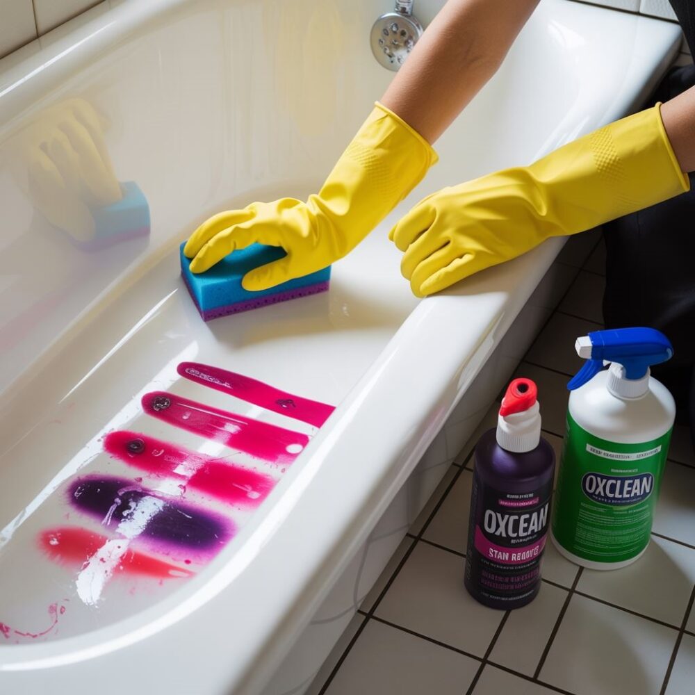 czyszczenie wanny z farby do włosów