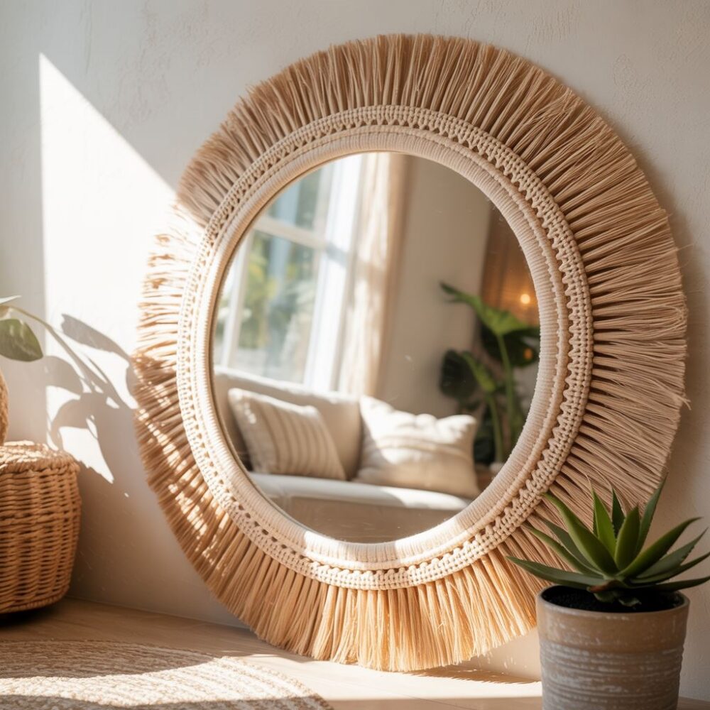 dekoracja boho do salonu