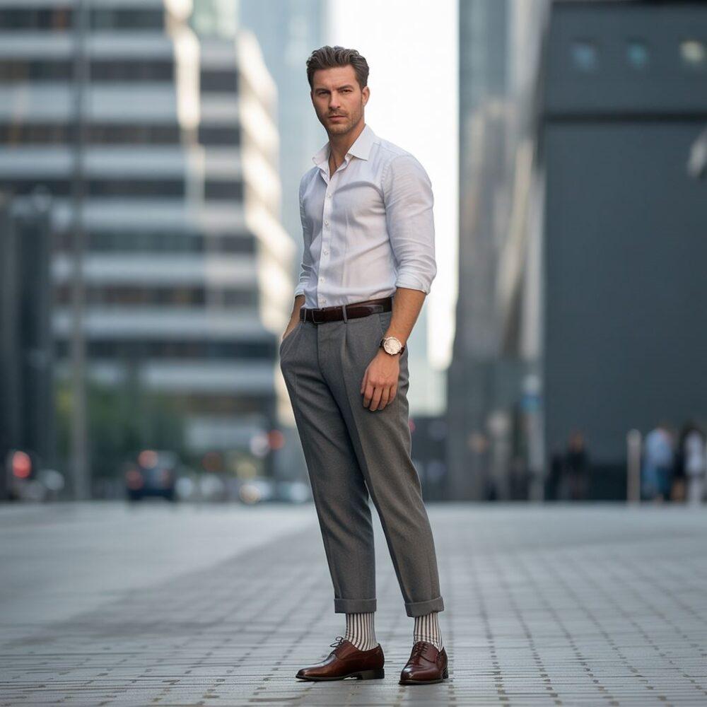 długie skarpetki do eleganckich butów