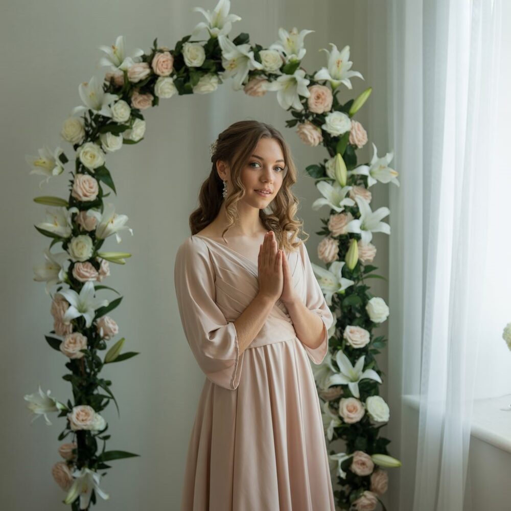 dziewczynka w białej sukience