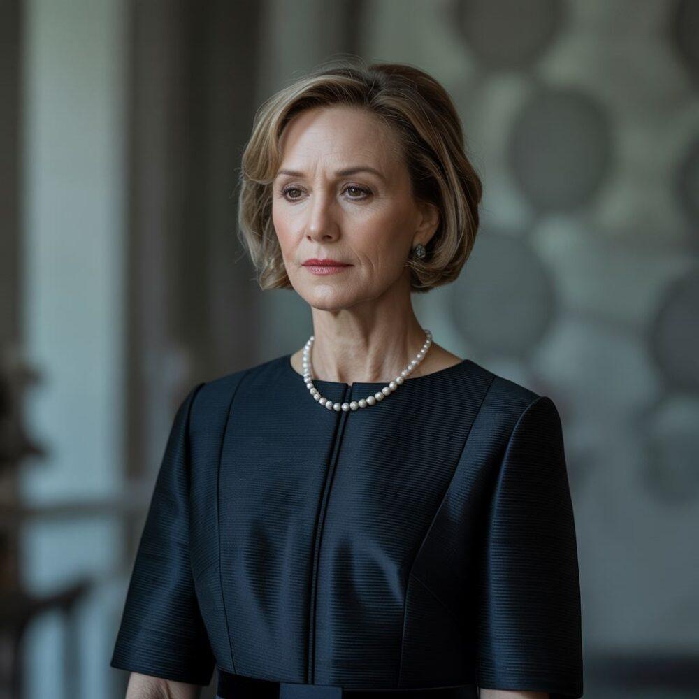 elegancka żałobna stylizacja