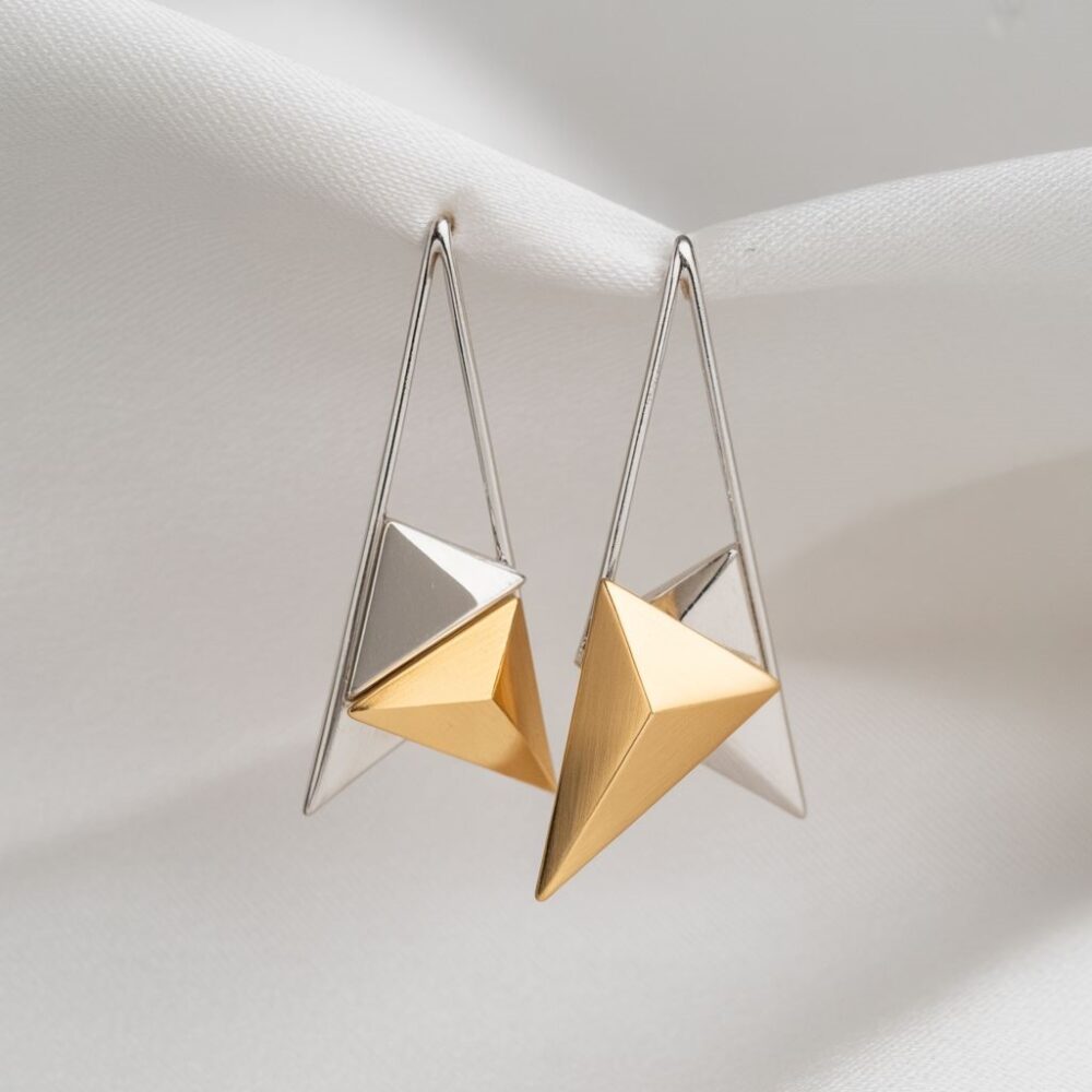 geometryczne kolczyki