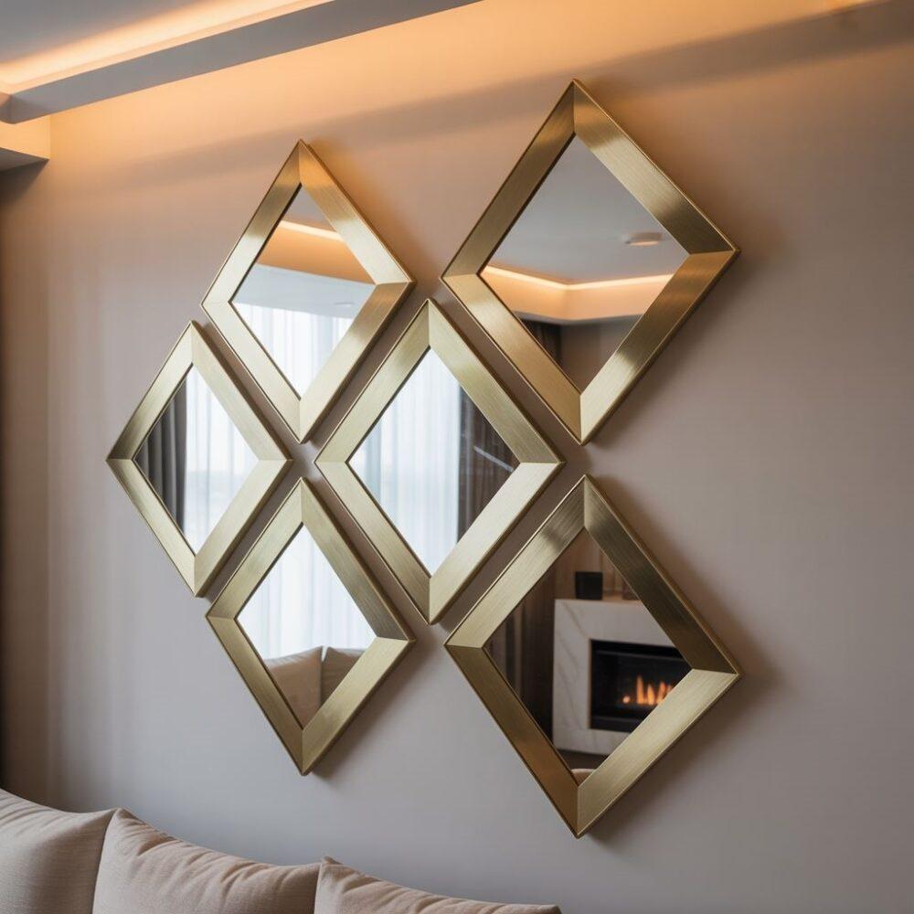 geometryczne lustra dekoracyjne