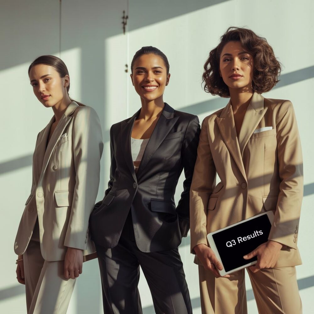 kobieta w eleganckim garniturze