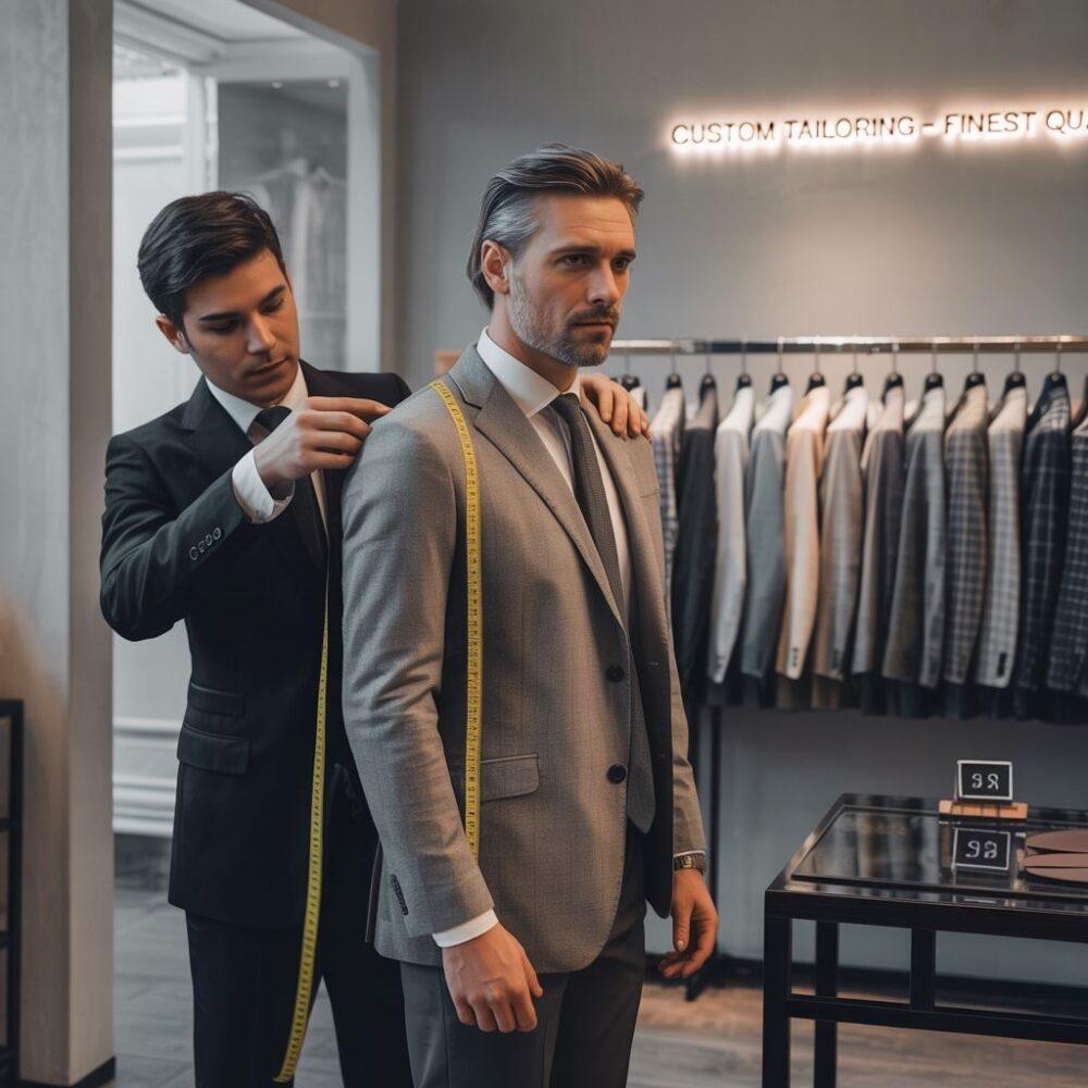 krawiec mierzący klienta