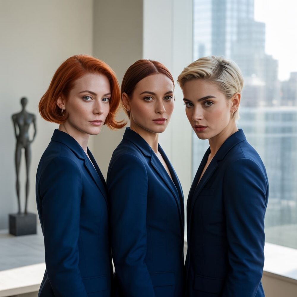 modny garnitur dla kobiet