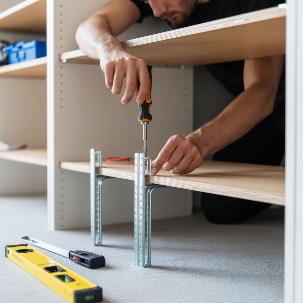 narzędzia do montażu półek