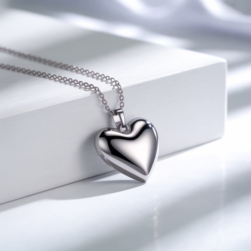 naszyjnik serce stal chirurgiczna