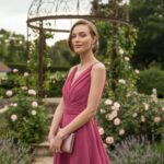 nude szpilki do malinowej sukienki