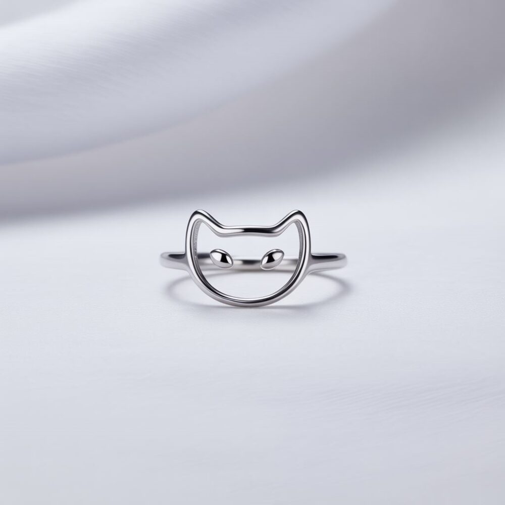 pierścionek w kształcie kota