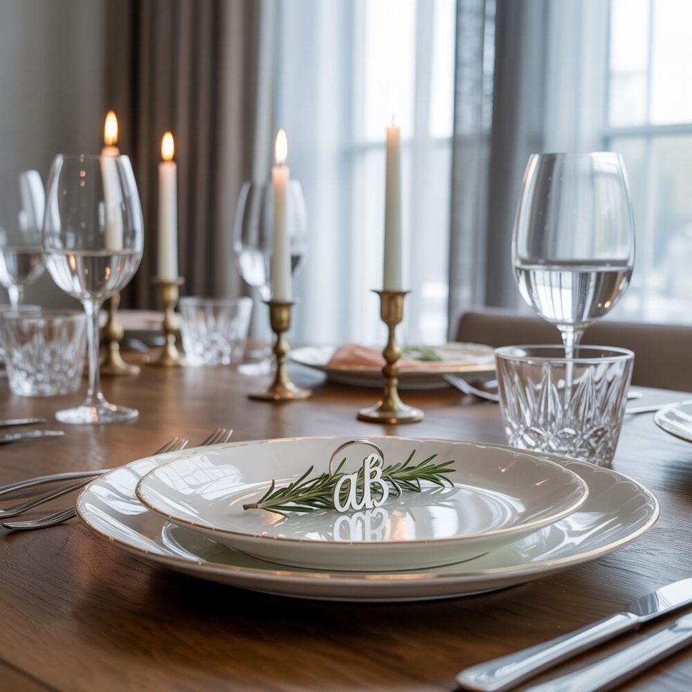 porcelanowe talerze i sztućce