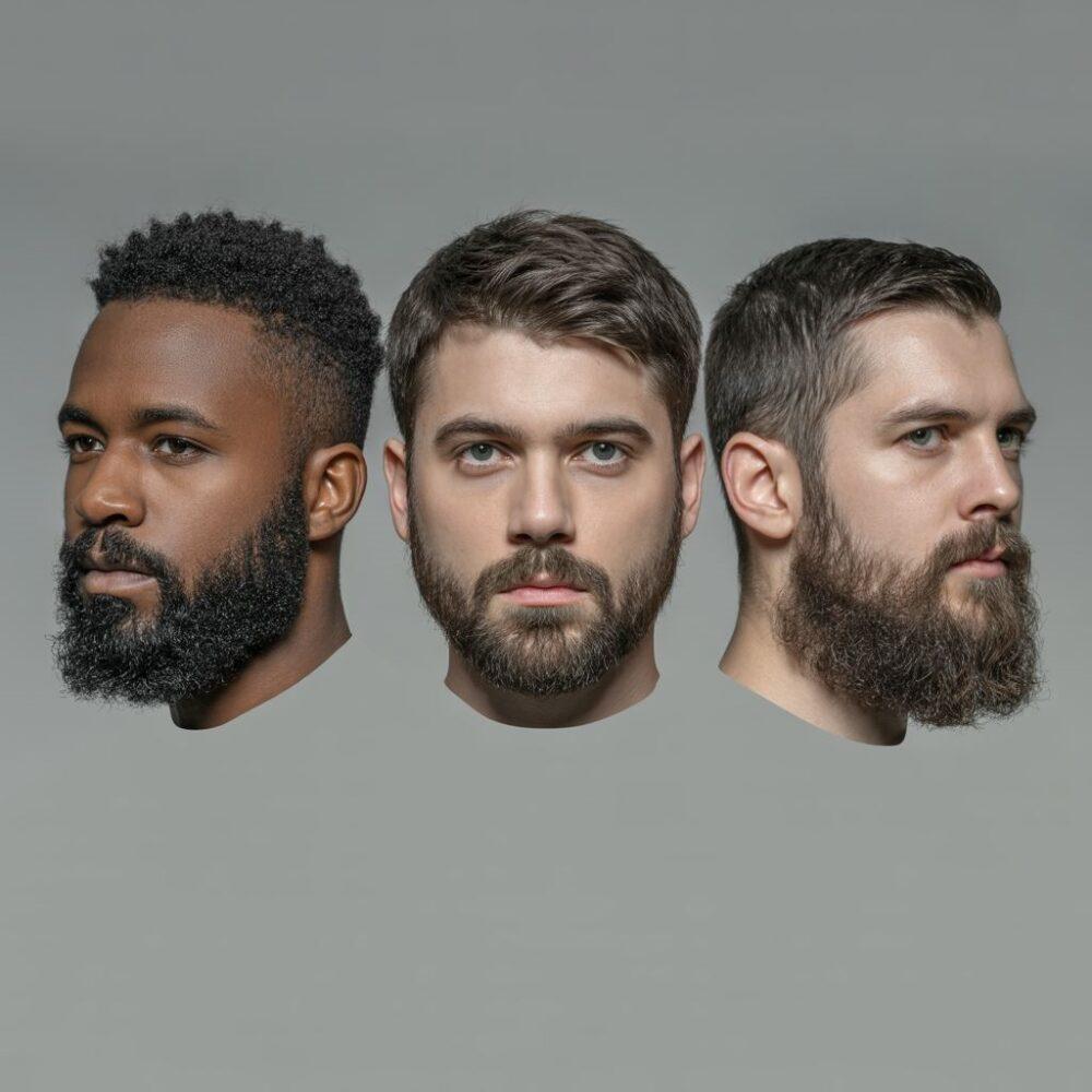 różne style brody na twarzach