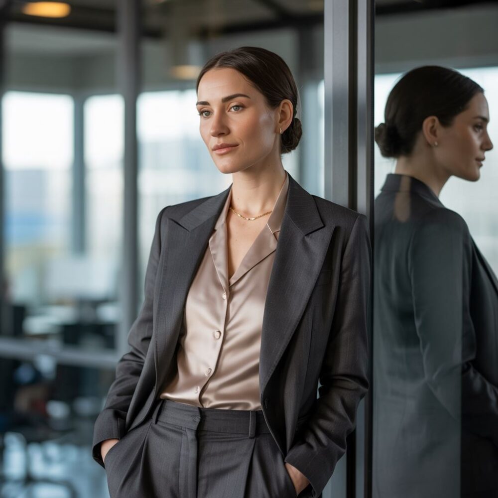 stylowa bluzka pod marynarką