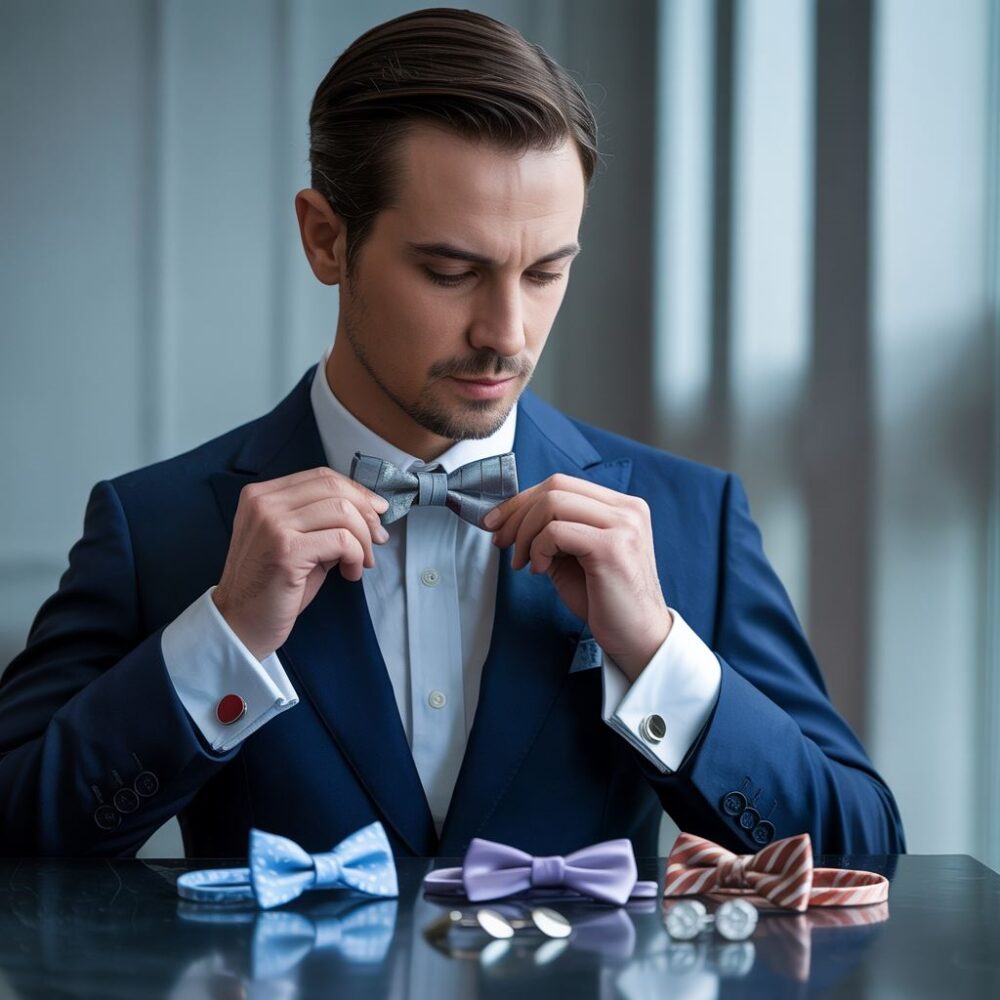 stylowa mucha do garnituru