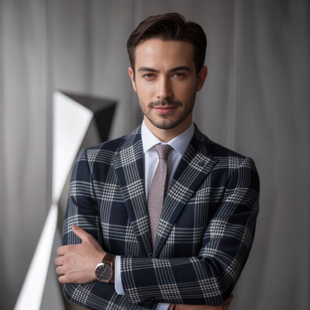 stylowy mężczyzna z krawatem