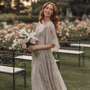 sukienka w kwiaty na weselu