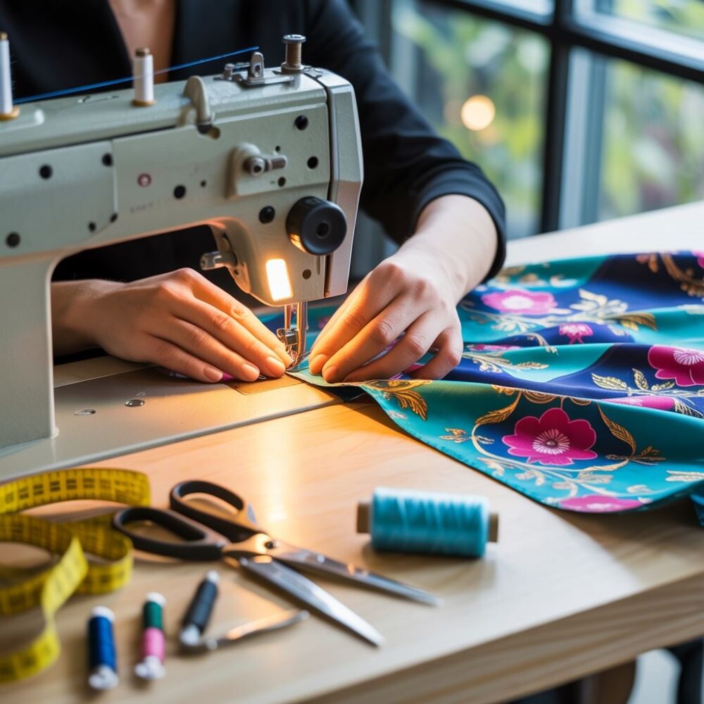 szycie góry sukienki