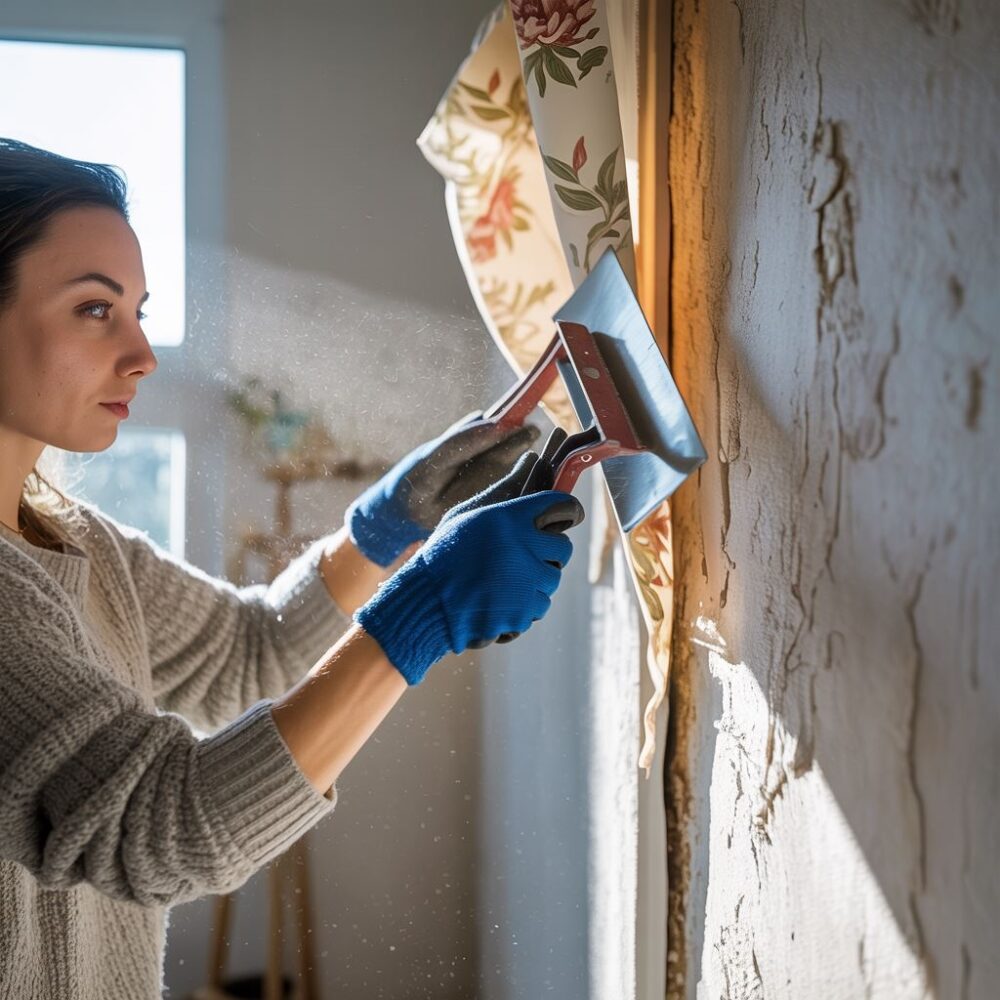 usuwanie tapety ze ściany