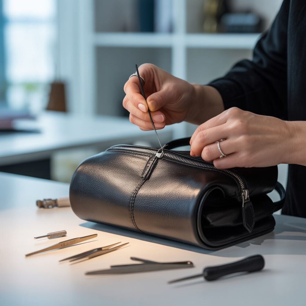 uszkodzony zamek torebki