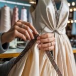 wszywanie wstawek do sukienki