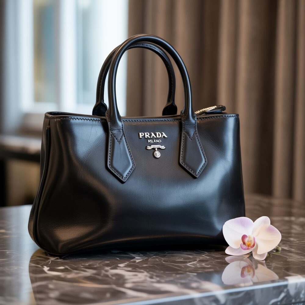wysokiej jakości skóra torebki Prada