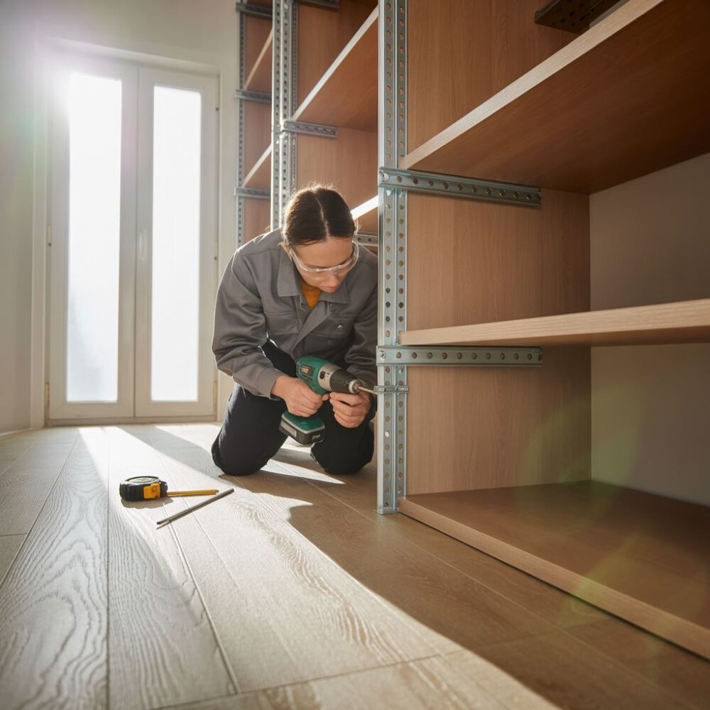 wzmacnianie półki w szafie